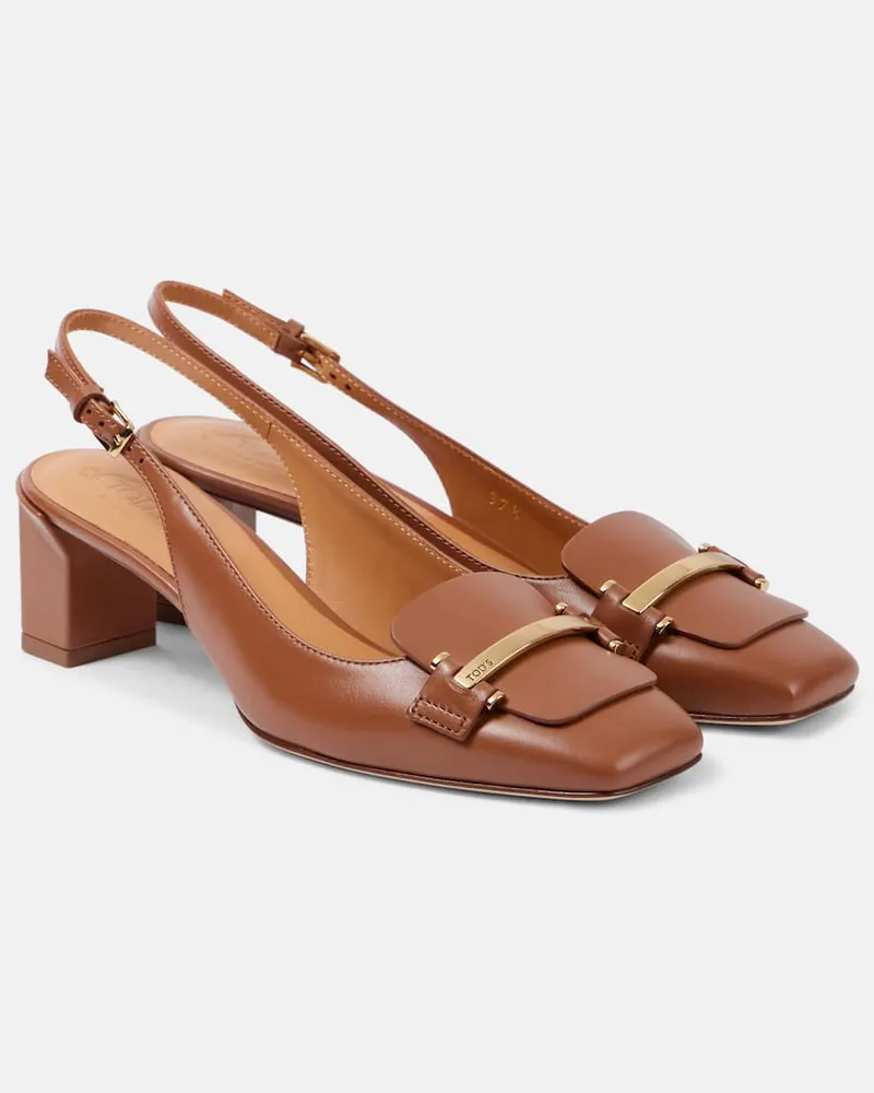 TOD'S Pumps slingback 50 in pelle Beige