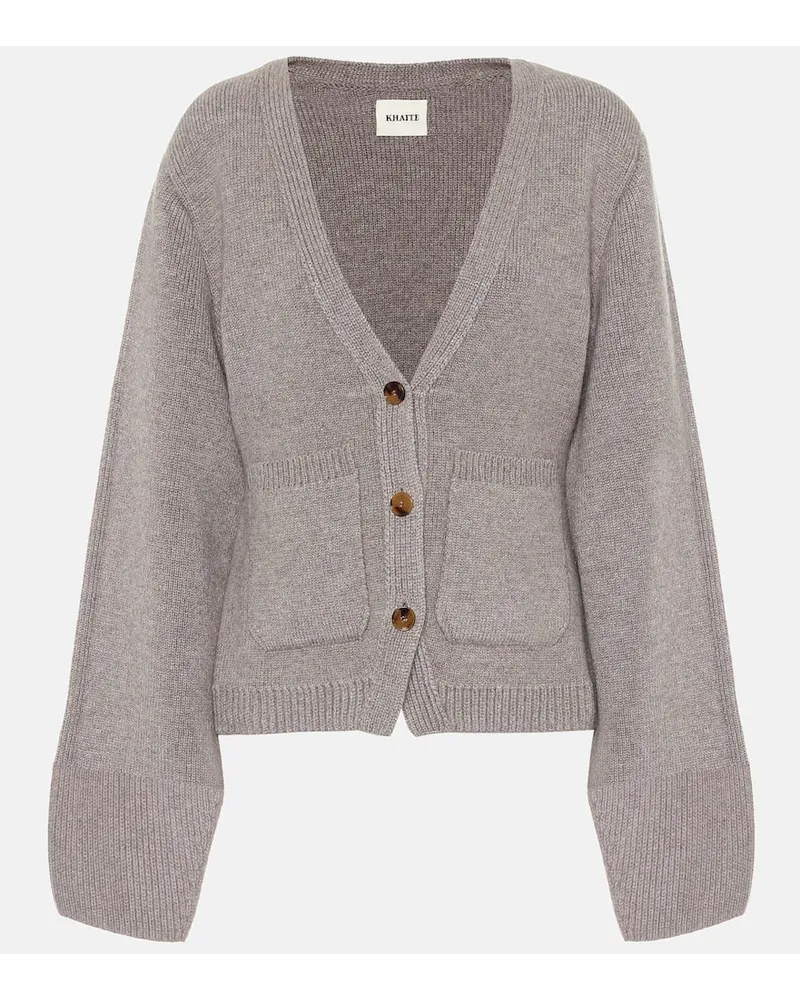 KHAITE Cardigan Scarlet in cashmere Grigio