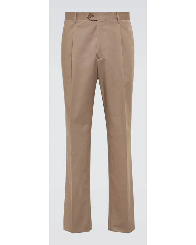 Etro Pantaloni chino in cotone Beige