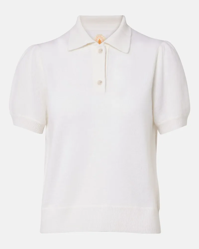 Jardin des Orangers Polo in maglia di cashmere Bianco
