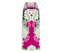 Valentino - Gonna a stampa in cady di seta
