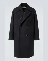 Dries van Noten Cappotto doppiopetto in misto lana Nero