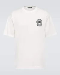 Dolce & Gabbana T-shirt in jersey di cotone con logo Bianco