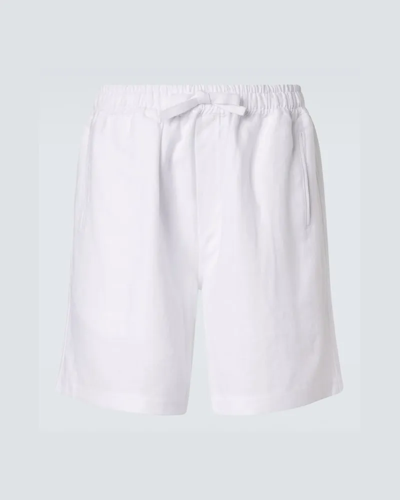 SAMAN AMEL Shorts in lino Bianco