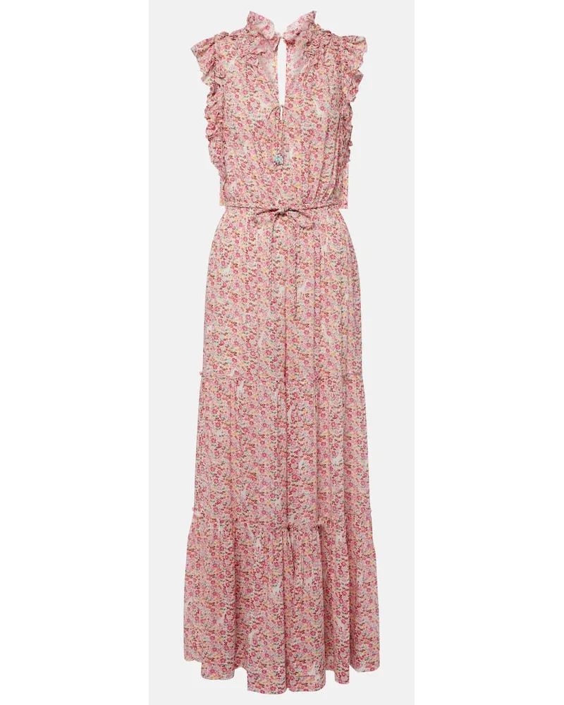 Poupette St Barth Jumpsuit Belene con stampa Rosa