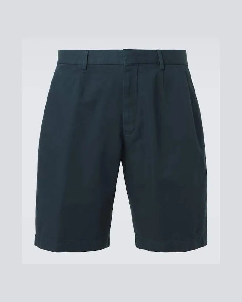Ermenegildo Zegna Shorts in cotone e lino Blu