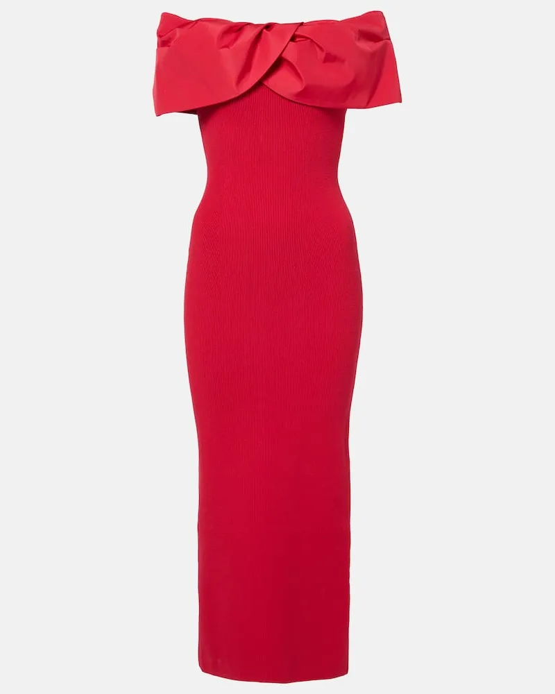 Rebecca Vallance Abito midi Tiamo in maglia Rosso