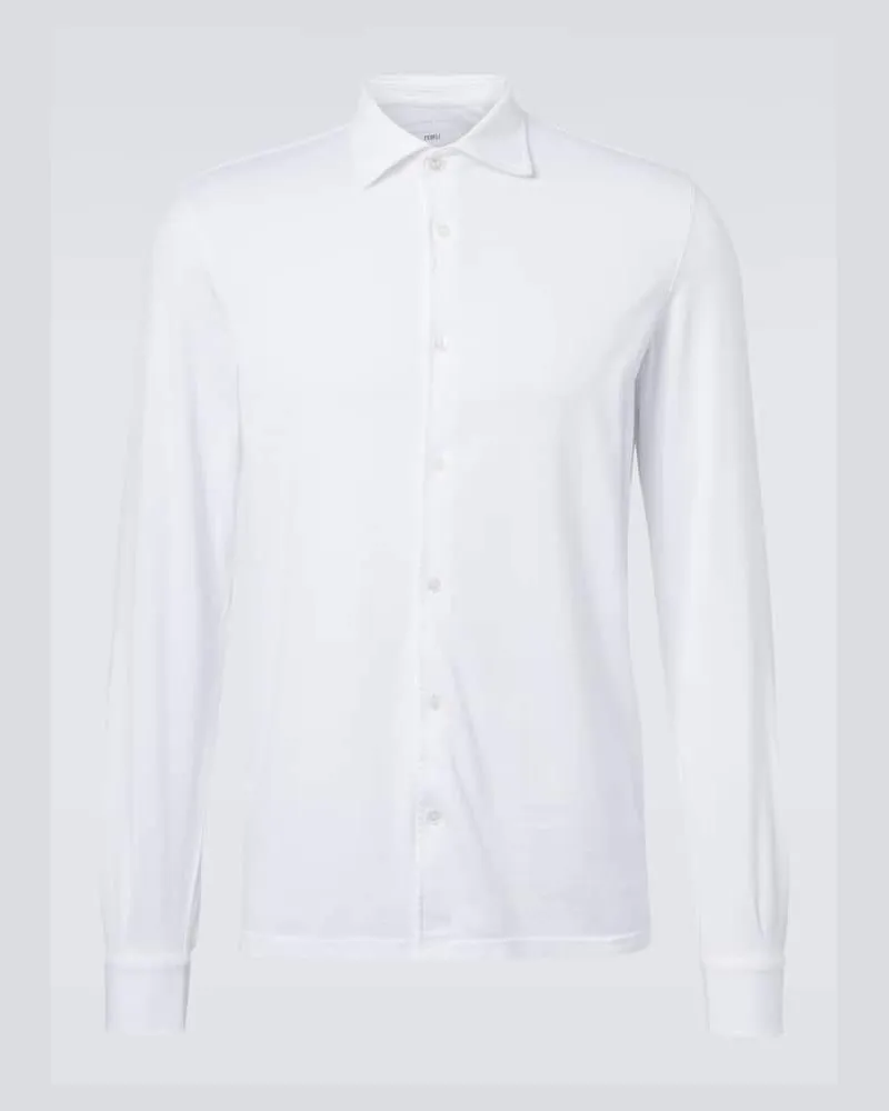 Fedeli Camicia Jason in jersey di cotone Bianco