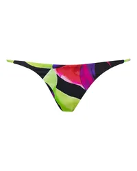 Louisa Ballou Slip bikini a vita bassa con stampa Multicolore