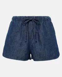 Valentino Garavani Shorts di jeans VGold Blu