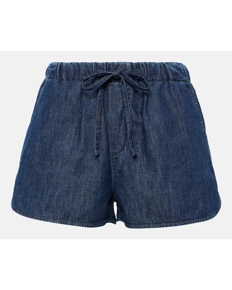 Valentino Garavani Shorts di jeans VGold Blu