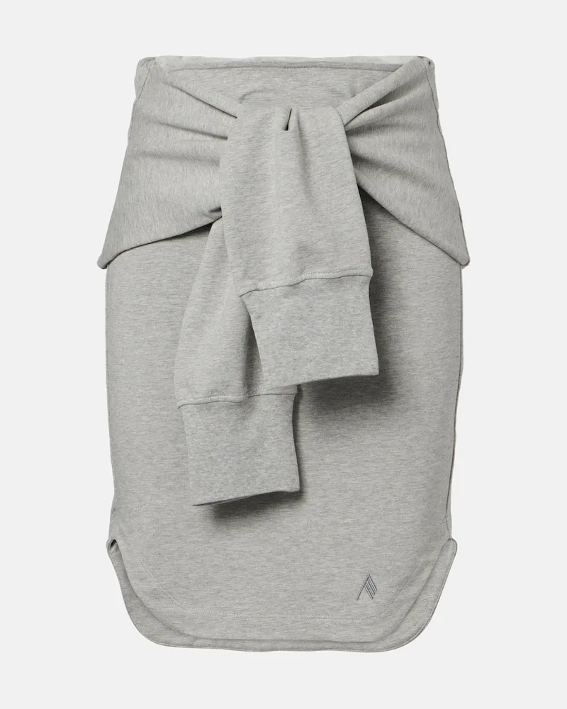 ATTICO Gonna midi in misto cotone Grigio