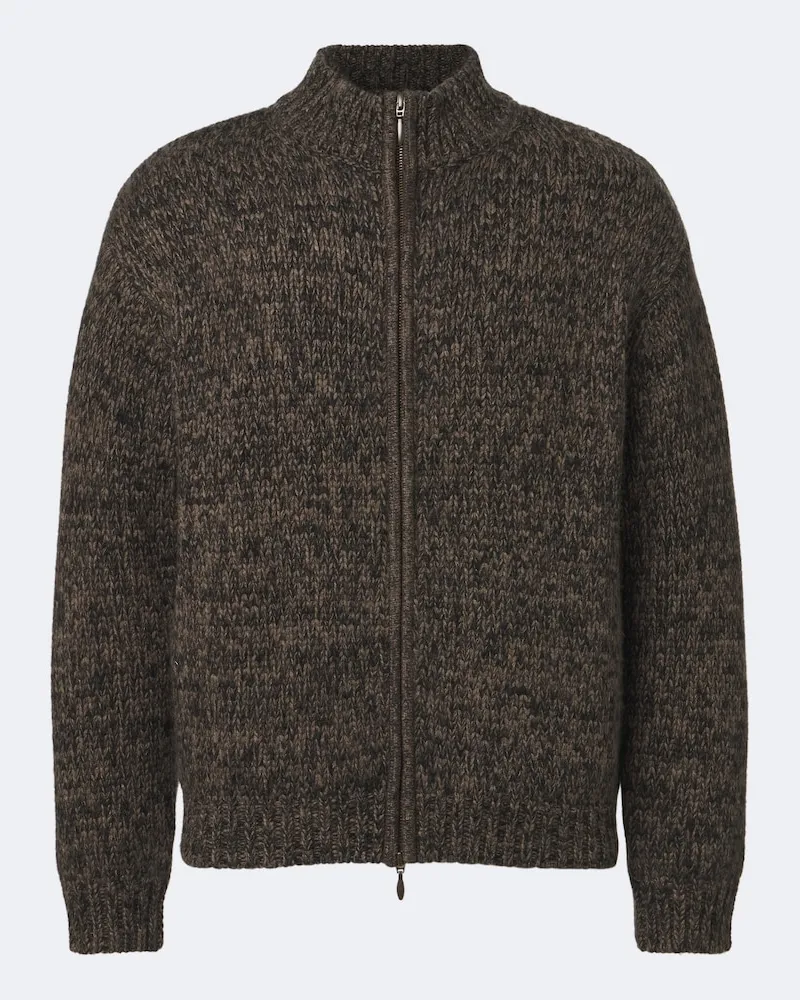 Le Kasha 1918 Cardigan Lamdu in cashmere Marrone