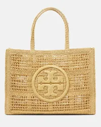 Tory Burch Borsa Ella Large in crochet di rafia Beige