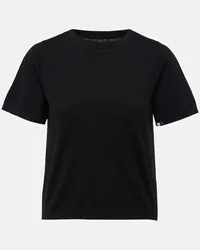 extreme cashmere T-shirt Tina in cotone e cashmere Nero