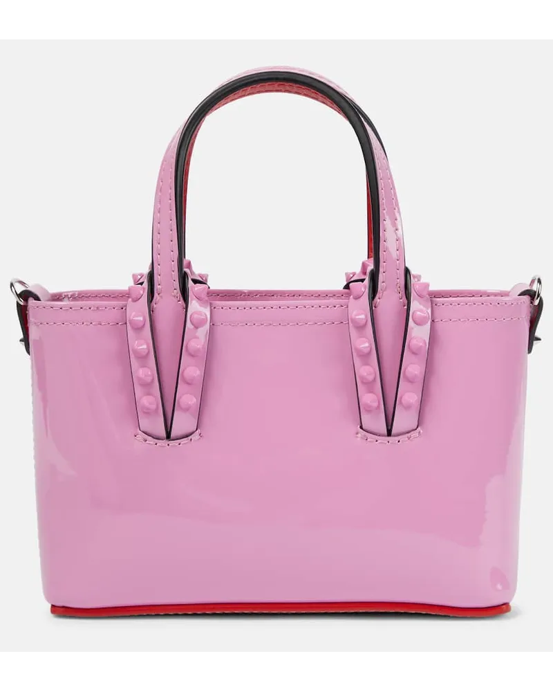 Christian Louboutin Borsa Cabata Nano in vernice Rosa
