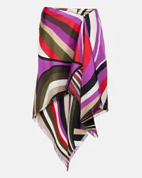 Emilio Pucci Gonna midi Iride in seta Multicolore