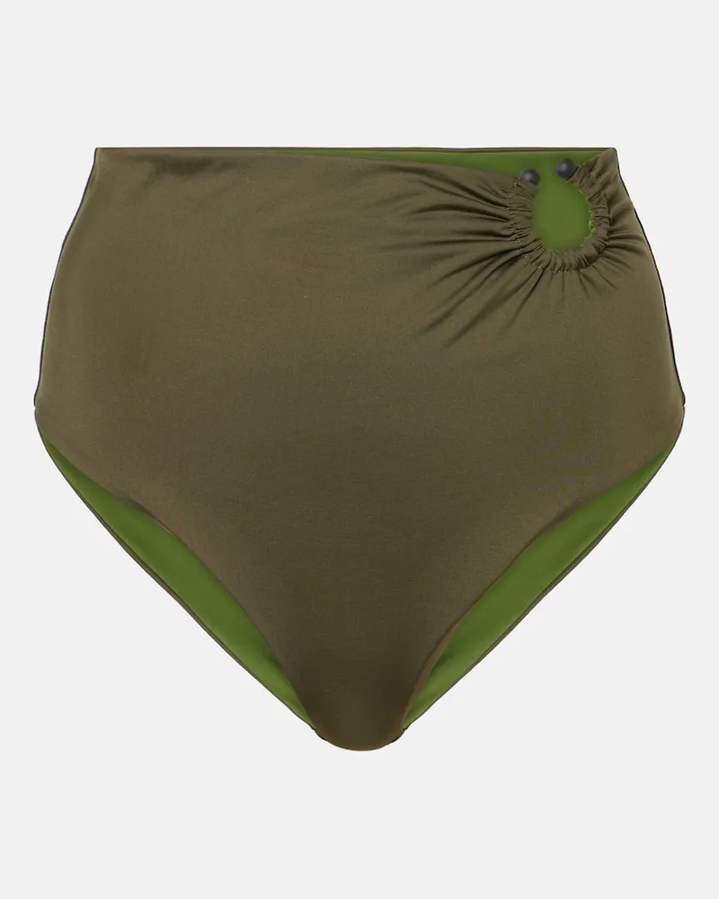 Johanna Ortiz Slip bikini a vita alta con anello Verde