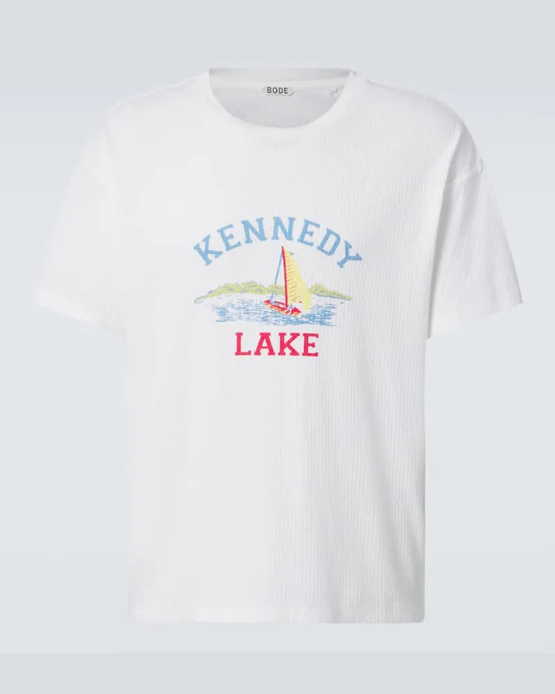 BODE T-shirt Kennedy Lake con stampa Bianco