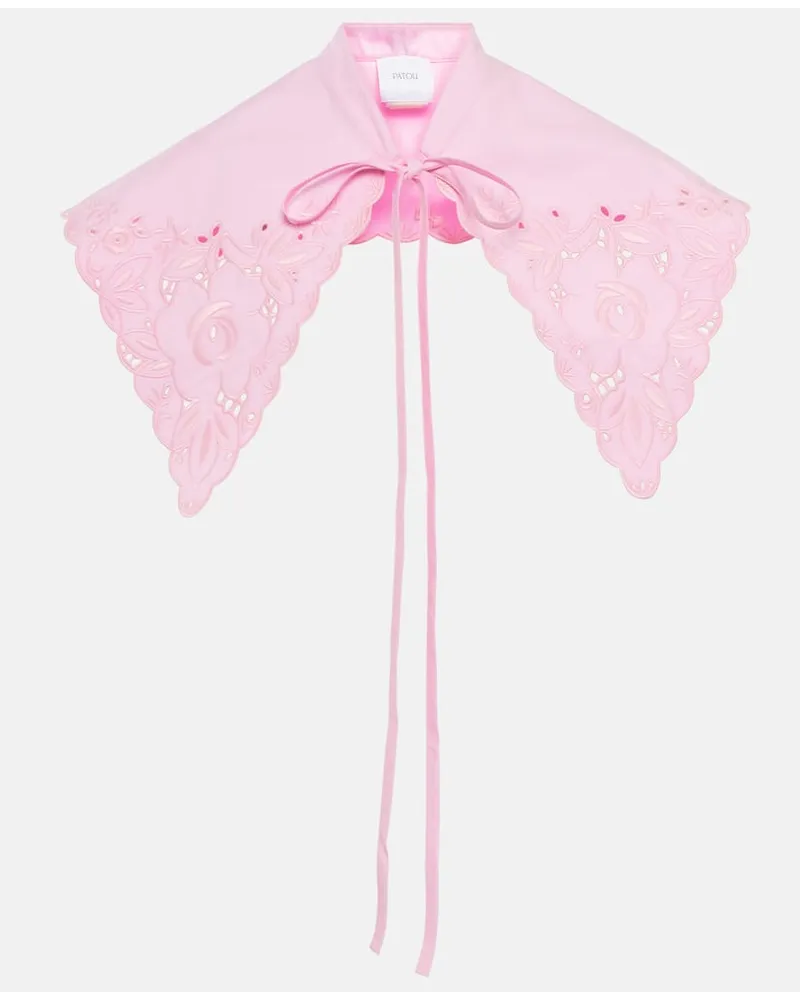 Patou Colletto in popeline di cotone Rosa