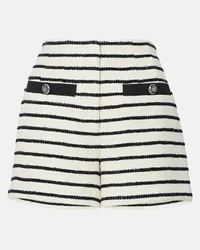 Veronica Beard Shorts Gershwin in misto cotone a righe Bianco