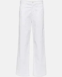 Nili Lotan Pantaloni Eliot Boy in twill di cotone Bianco