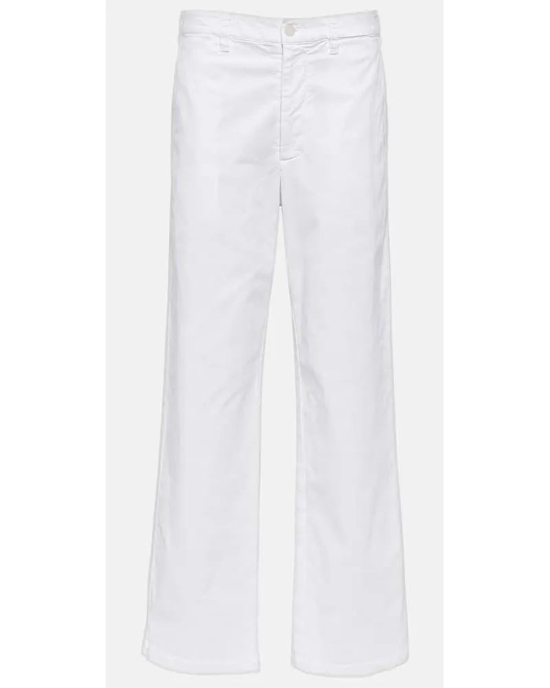 Nili Lotan Pantaloni Eliot Boy in twill di cotone Bianco