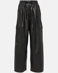 Yves Salomon Pantaloni in pelle Nero