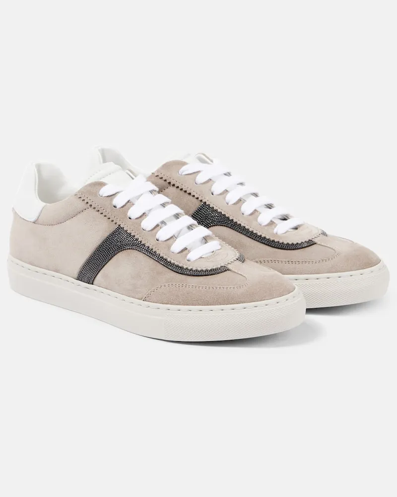 Brunello Cucinelli Sneakers in suede Beige