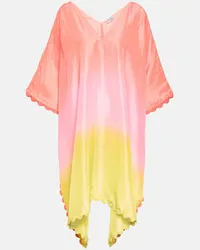 Juliet Dunn Poncho in seta Multicolore