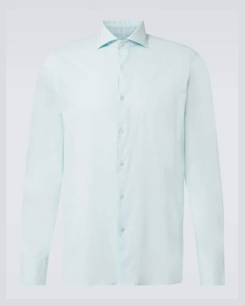 Fedeli Camicia in misto cotone Blu