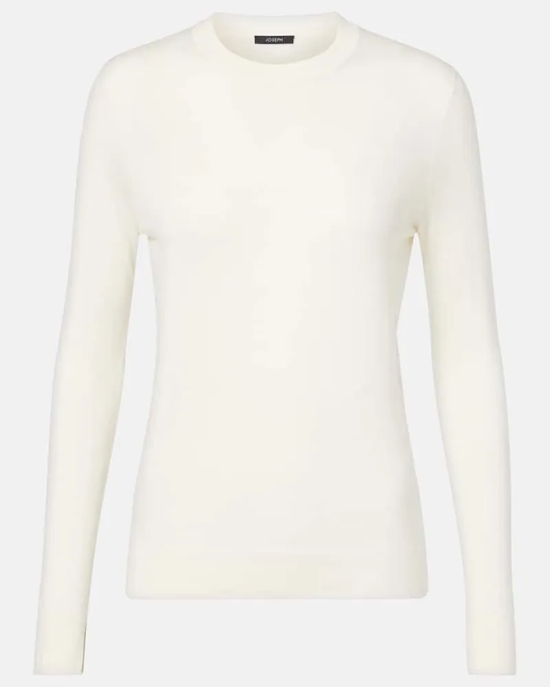 Joseph Pullover in cotone, cashmere e seta Bianco