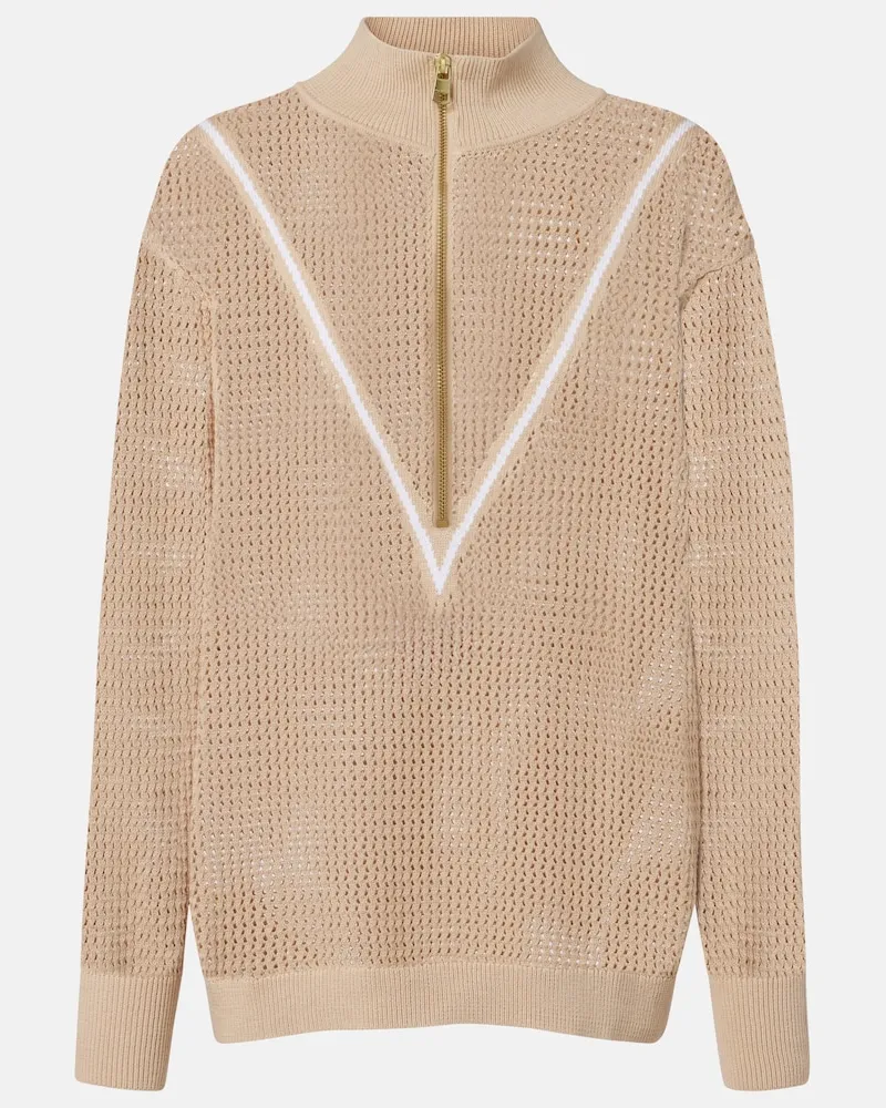 Varley Pullover Calva in cotone traforato Beige
