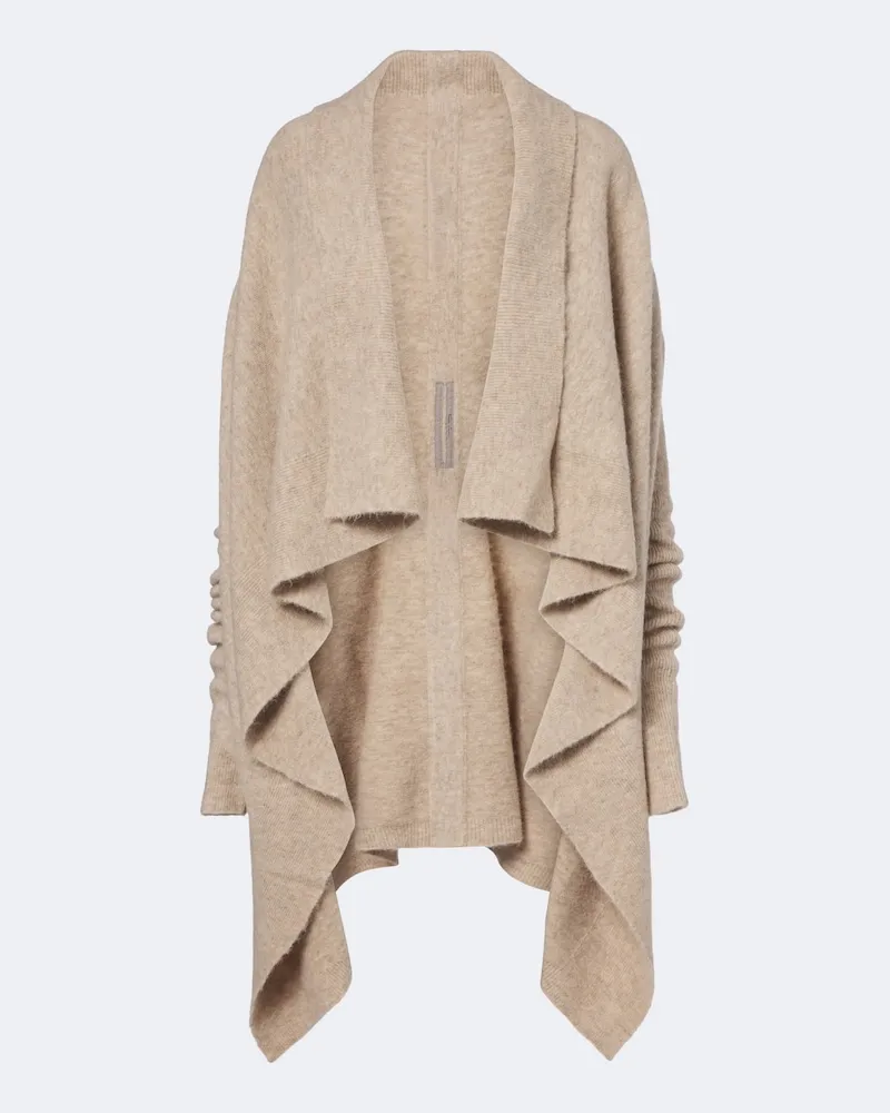 Rick Owens Cardigan in misto alpaca e lana Beige