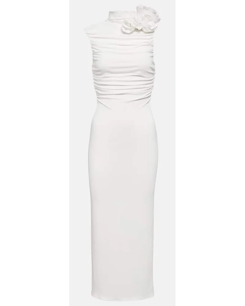 Magda Butrym Bridal - Abito midi con ruches Bianco