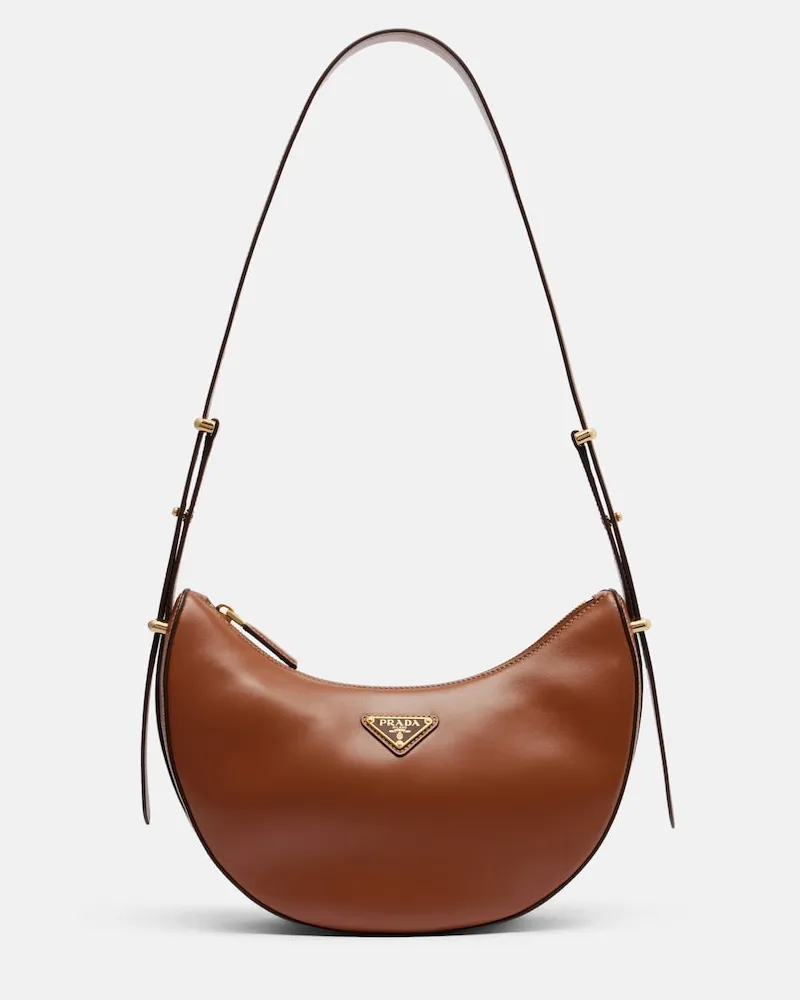 Prada Borsa a spalla Prada Arqué Small in pelle Marrone