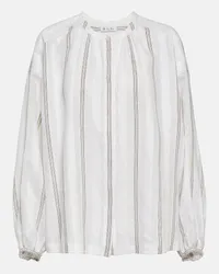 Loro Piana Camicia Lelis in lino Bianco