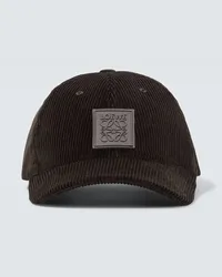 Loewe Cappello da baseball Anagram in velluto Marrone