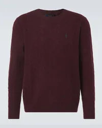 Ralph Lauren Pullover in lana e cashmere a trecce Borgogna