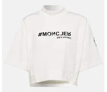 Moncler T-shirt cropped con stampa Bianco
