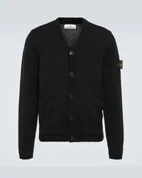 Stone Island Cardigan Compass in cotone Nero