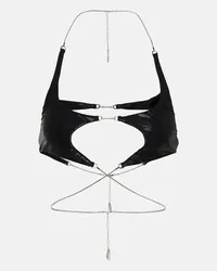 Thierry Mugler Top bikini con cut-out Nero