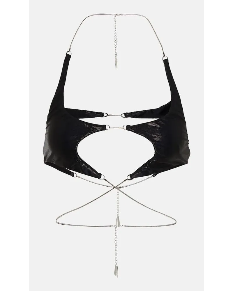 Thierry Mugler Top bikini con cut-out Nero