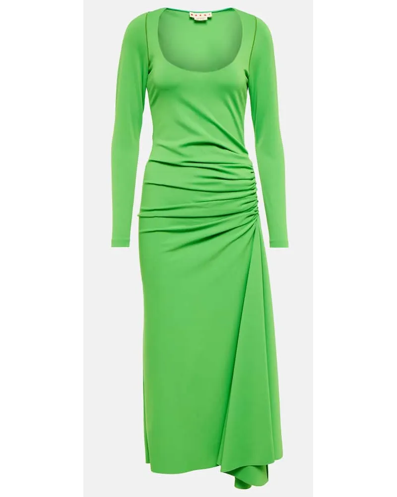 Marni Abito midi con ruches Verde