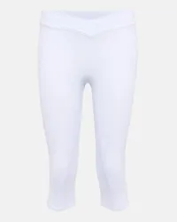 alo Leggings Airbrush cropped Bianco