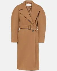 Dries van Noten Cappotto doppiopetto in lana Beige