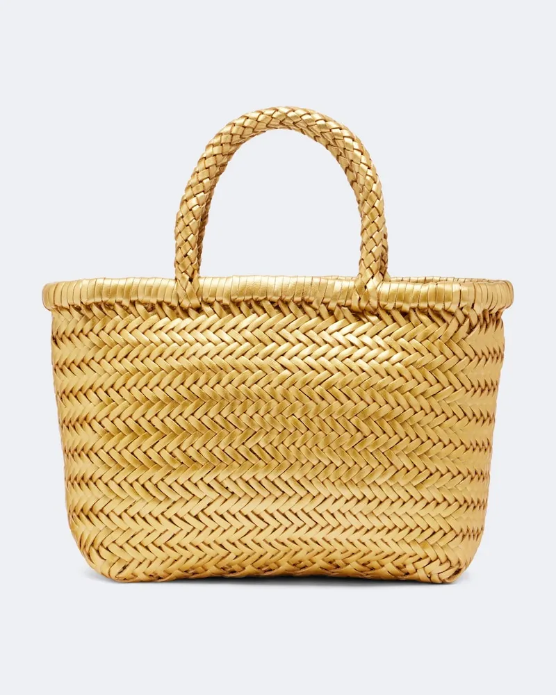 RIXO x Dragon Diffusion – Borsa a mano Lysia in pelle Oro