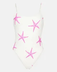 Valentino Garavani Costume intero Starfish Bianco