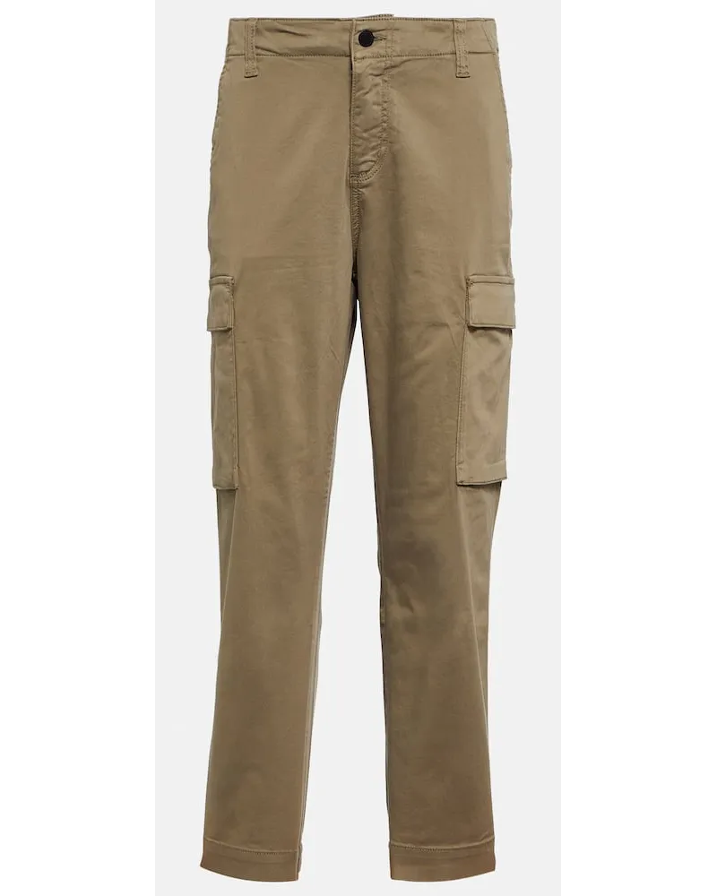 Adriano Goldschmied Pantaloni cargo cropped in misto cotone Neutro