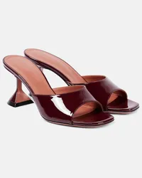 Amina Muaddi Mules Lupita 70 in vernice Borgogna